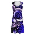 thumbnail image 4 of GaThRRgYP Women 2025 Summer Sleeveless Dresses,Women's Printed Round Neck Casual Sleeveless Suspender Dress, 4 of 5