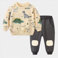 thumbnail image 2 of UAYOTSE Toddler Boys Dinosaur Print Tracksuit Outfit Set Kids 3 6 12 18 Months 2T 3T 4T 5T 6T Fit Long Sleeve Tops Pants 2PCS Size 4-5 Years, 2 of 4
