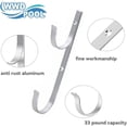 thumbnail image 4 of WWD POOL Swimming Pool Aluminum Pole Hanger Set 2 Hooks for Telescoping Poles, Leaf Rakes, Skimmers, Nets, Brushes, Vacuum Hoses Silver, 4 of 6