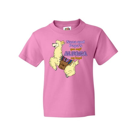 Inktastic Nana and Papa s You Say? ALPACA my Bags with Jumping Alpaca Youth T-Shirt