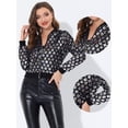 thumbnail image 2 of Chaqueta Bomber de Navidad Allegra K con lentejuelas de Manga Larga Brillo Rosa XL, 2 of 5