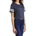 thumbnail image 4 of Mafoose Women’s Scorecard Crop Tee Heathered True Navy/ White Large, 4 of 5