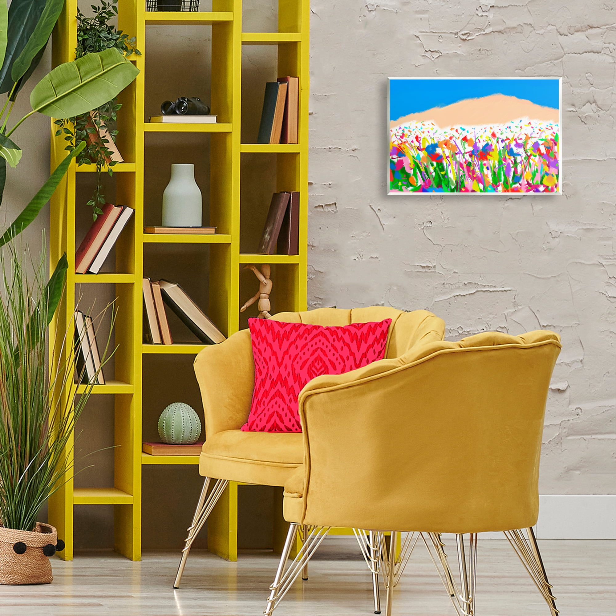 Stupell Industries Joyful Landscape Abstraction Landscape Painting Unframed Art Print Wall Art, 15 x 10