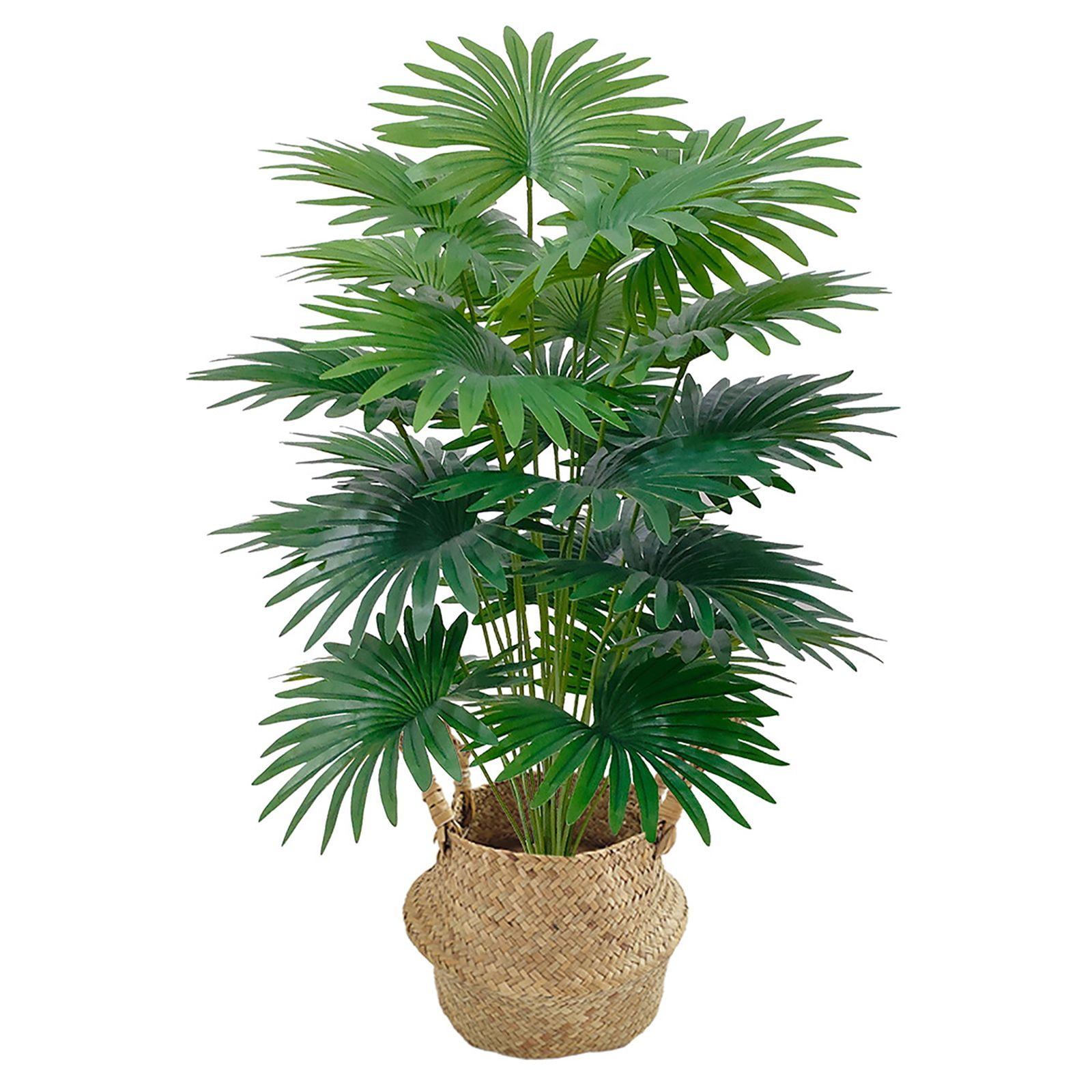 Artificial Areca Palm Tree Faux Plants 30 inch Artificial Plants Faux Fake Palm Tree Large Areca Palm Plants Tropical Leaf Greenery Family Office Indoor Outside Decor (Flowerpot not included) A5(84CM)