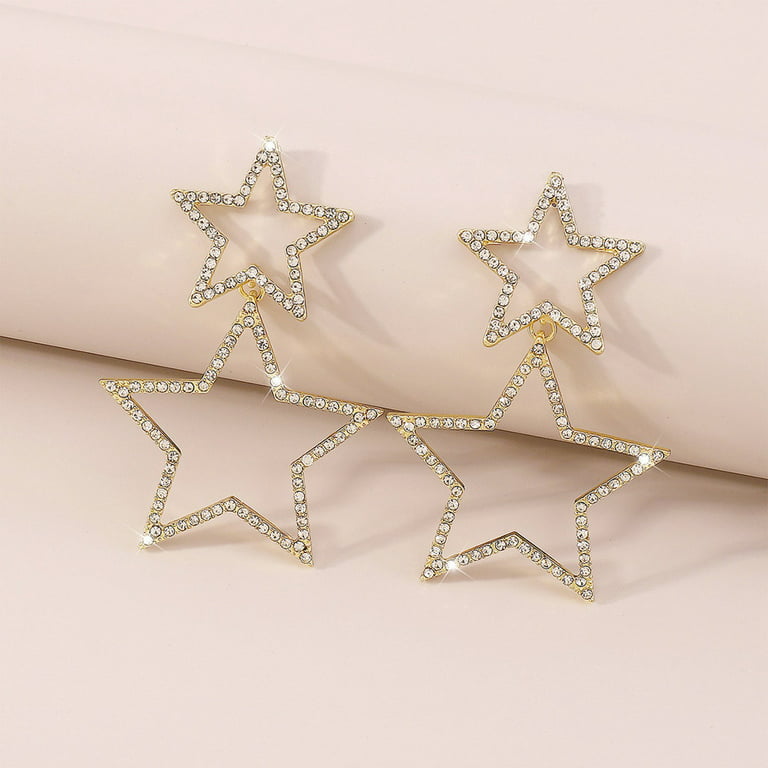 Sparkle Star Stud Earrings