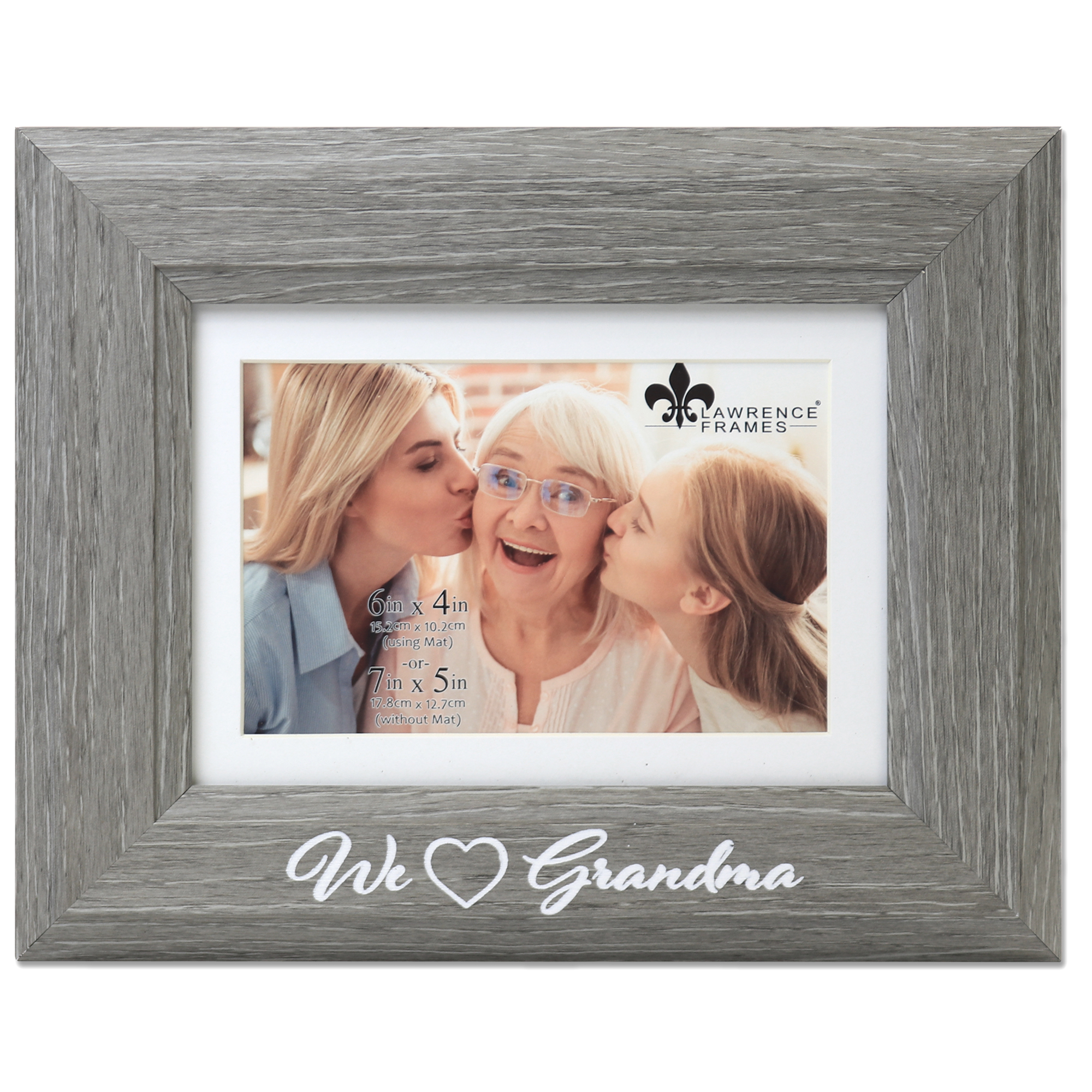 We Love Grandma Picture Frame with Mat Willow Gray