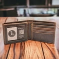 thumbnail image 5 of RFID Bifold Leather Wallet For Men with Flip Up ID in Vintage Buffalo Brown, 5 of 12