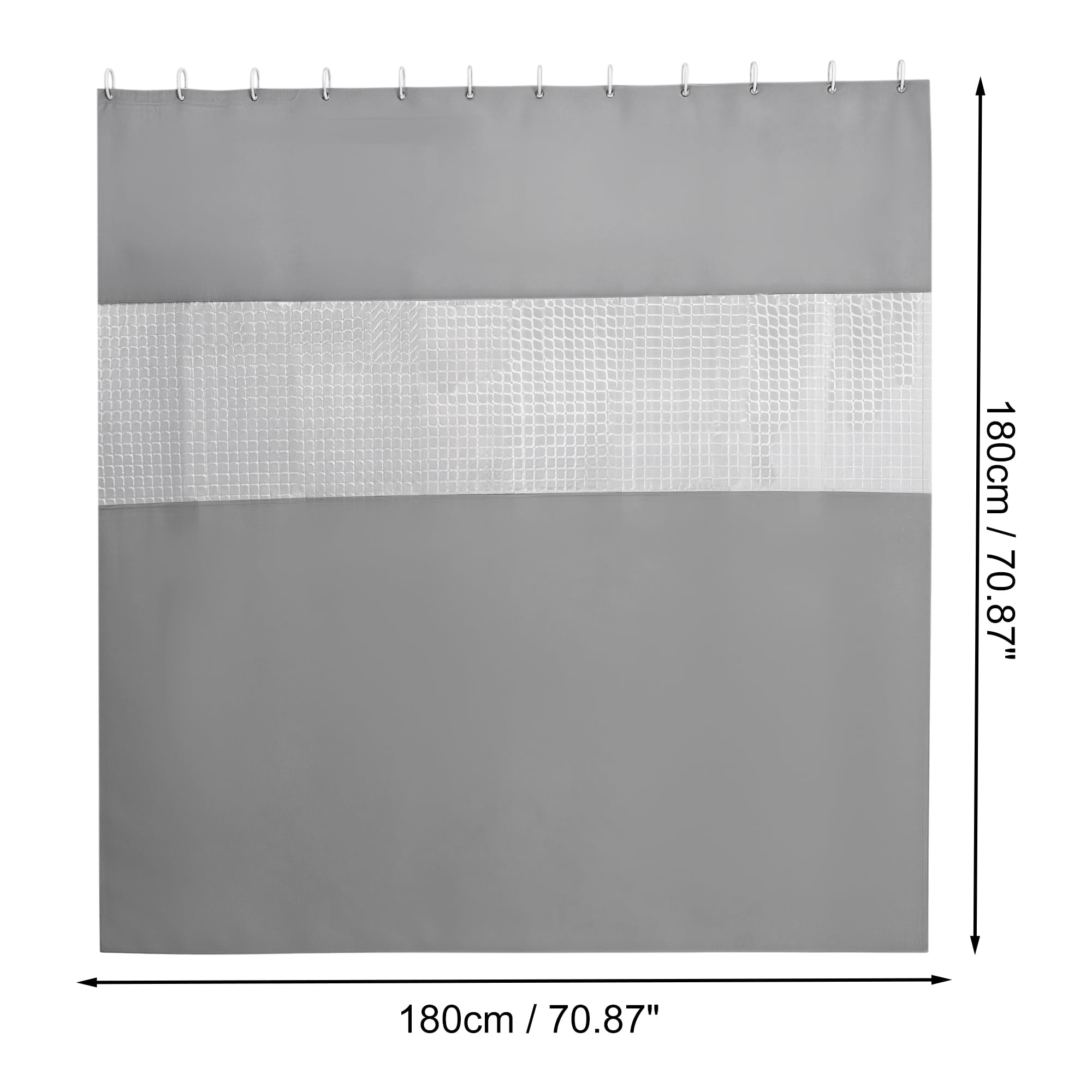 Unique Bargains Patchwork Shower Curtain 70.87x70.87 Inches One Set for Bathroom Dark Gray