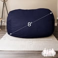 thumbnail image 4 of Big Joe Fuf 8Ft Giant Foam Bean Bag Chair, Oversized Couch with Removable Cover for Kids, Teens, Adults, Midnight Plush, Soft Polyester, 8 Foot, 4 of 11