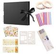 thumbnail image 1 of Scrapbooking Photo Album DIY Scrapbook Set with 6 Metallic Pens 2 Painting Templates 80 Pages, 1 of 8