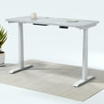 thumbnail image 1 of MotionGrey Height Adjustable German Electric Dual Motors Sit to Stand Computer Home Table and Office Standing Desk - White Frame with White Tabletop (120cmx60cmx2.5cm), 1 of 1