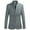 Gray Mens Blazers, variant on Big and Tall Mens Blazers Cotton Blend Dress Jacket Long Sleeve Stand Collar Split Overcoats with Pockets L-6XL