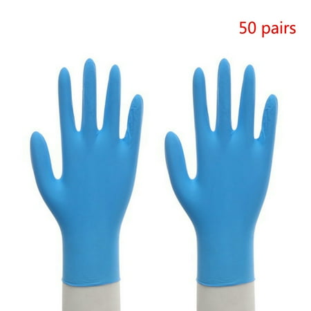 

Disposable Nitrile Gloves 50 pairs Rubber Latex Free Medical Exam Grade