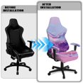thumbnail image 5 of Xixirimido Gaming Chair Covers Slipcovers, 4-Piece Stretchable Elastic Computer Reclining Gaming Chair Seat Cover with Armrest Covers, Marble Pink Print, 5 of 8