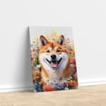 thumbnail image 3 of Welcome Spring Summer Shiba Inu Portrait Flower Blue Sky Vertical Matte Canvas Poster Shibas Dog Lovers Gifts Idea Wall Art Home Decor - 12001, 3 of 5