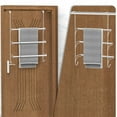 thumbnail image 5 of Sparklane - Adjustable Over The Door Triple Towel Rack with Hooks,White, 5 of 14