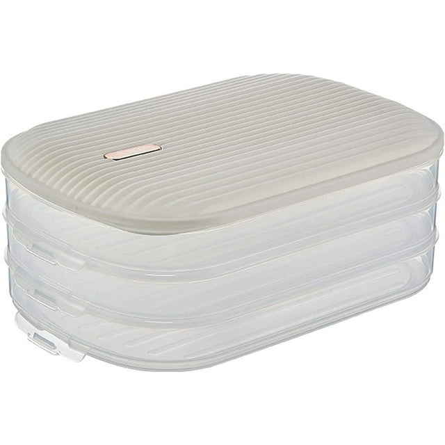 HUGFEGWE 3 4 Layers Dumpling Box Food Storage Container Refrigerator Storage Egg Storage Container CJB91-58364