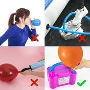 Techshare 600W Dual Nozzle Electric Balloon Pump with 2 Inflator Tips, Red, 8 x 5 x 6