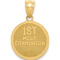 thumbnail image 4 of 14K Yellow Gold Reversible Cross & 1St Holy Communion Charm (17 X 15) Made In United States k5085, 4 of 6