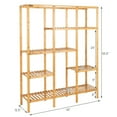 thumbnail image 3 of Costway Multifunctional Bamboo Shelf Storage Organizer Rack Plant Stand Display Closet, 3 of 12