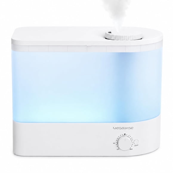 Humidificador MEGAWISE de vapor frío ultrasónico de 6 litros para habitaciones grandes