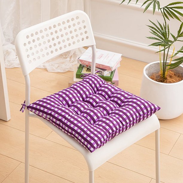 Xiao Hua Cojín grueso y cómodo para jardín, patio, hogar, cocina y oficina, morado, 40 x 40 cm