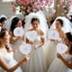 thumbnail image 5 of Abanicos de mano plegables Bestage, 150 paquetes, blancos, para bodas, 5 of 7