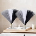 thumbnail image 5 of TETOU 50pcs Pampas Grass,17in Artificial Fluffy Vase Filler Flower Arrangement for Home Room Birthday Bathroom Party Wedding Boho Decoration(Black & Grey & White), 5 of 9