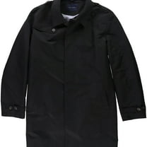 Tommy Hilfiger Mens LS Raincoat, Black, 42L