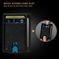 thumbnail image 5 of Serman Brands Front Pocket Wallet | Money Clip Magnetic | Bifold Minimalist RFID | Leather Wallets for Men | Slim Credit Card Wallet Modern | Shadow Black, 5 of 6