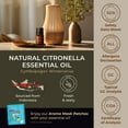 thumbnail image 5 of Gya Labs Citronella Essential Oil - 0.34 Fl Oz - Citronella Oil for Skin, Diffuser, Candle Making Scent DIY & Aromatherapy - Outdoor & Indoor Use, 5 of 7