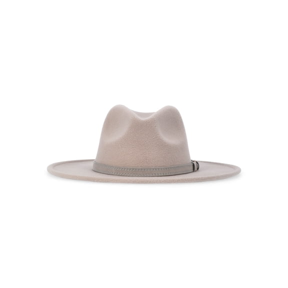 Time and Tru Women's Fedora with D-Ring Band, One Size, Taupe