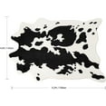 thumbnail image 2 of Dwelke Faux Cowhide Rug Cow Print Retro Area Rug for a Western Boho Living Room Bedroom Decor 4.6' × 5.2' Black, 2 of 9