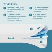 Lucid Refresh Full Tight Top 8 Medium Firm Memory Foam Mattress with Gel Infusion and Ventilation