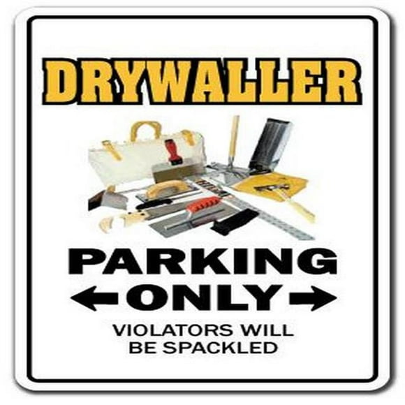 SignMission D-6-Z-Drywaller 6 x 9 in. Decal - Drywaller - Parking Drywall Wallboard Taping Tool Construction