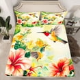 thumbnail image 2 of Castle Fairy Adults Animal Hummingbird Bed Sheets,Chic Floral Flowers King Sheets, 2 of 7