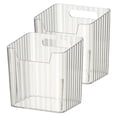 thumbnail image 1 of 2pcs Refrigerator Side Door Storage Boxes Clear Refrigerator Organizers for Fridge, 1 of 9