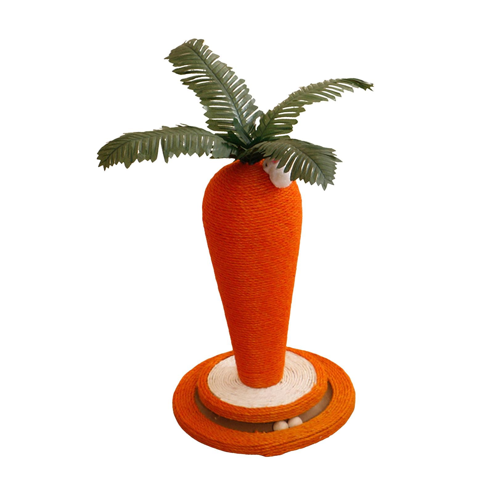 Bvdfgk Carrot-shaped cat scratcher, interactive pet toy, funny carrot-shaped scratching Turntable 30x30x43cm