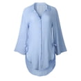 thumbnail image 2 of Blusa camisa para mujer Vestido para mujer - Blusas holgadas con botones - Blusa de poliéster de manga larga y cuello en V - Verano, sexy/casual - Tallas M a XXXL, 2 of 2