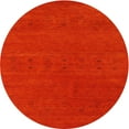 thumbnail image 1 of Ahgly Company Indoor Round Contemporary Red Abstract Area Rugs, 4' Round, 1 of 6
