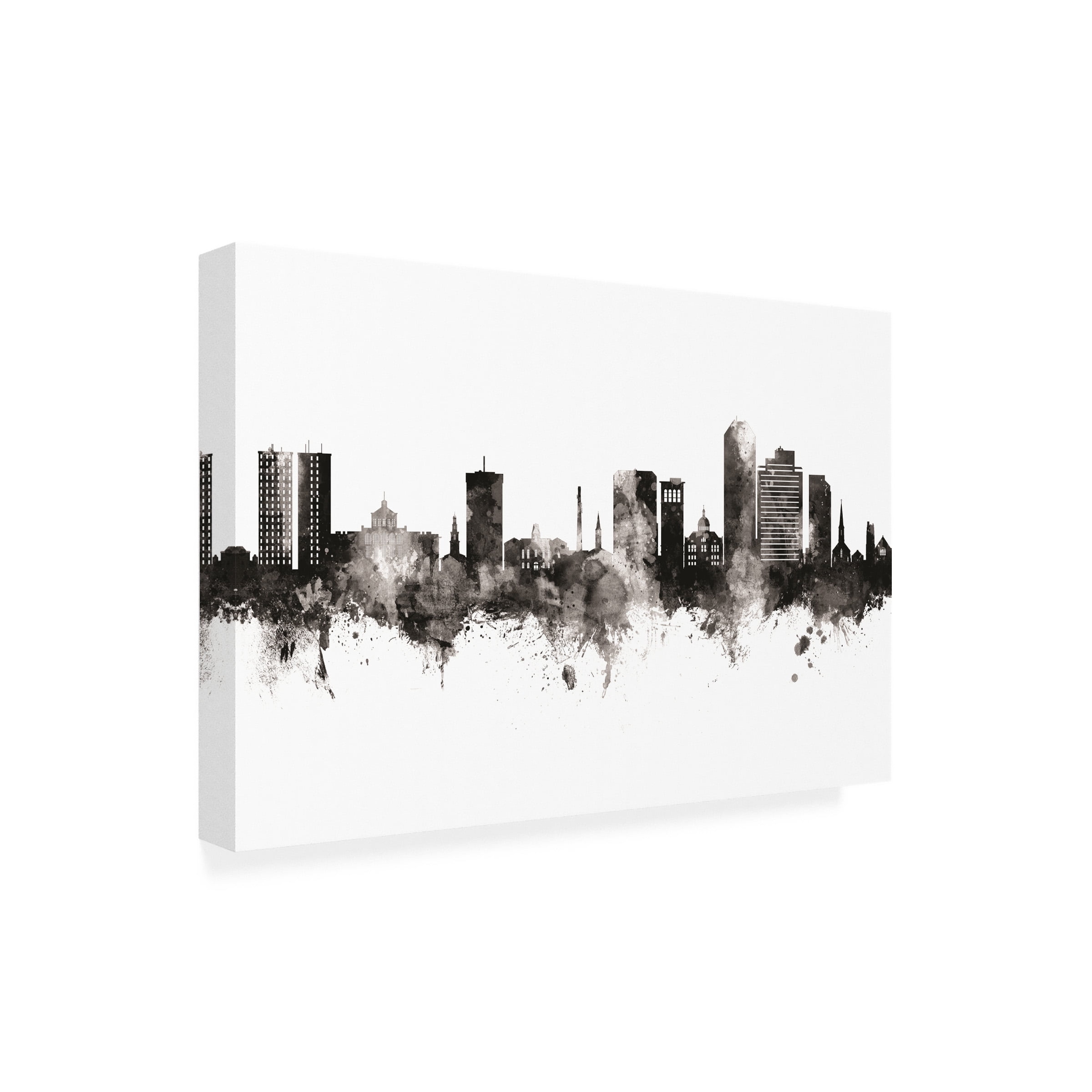 Michael Tompsett 'Lexington Kentucky Skyline BW' Canvas Art