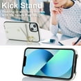thumbnail image 5 of ShellTech for iPhone 13 Case with Card Holder and Strap - Zipper Pocket,Lanyard Strap,Credit Card Holder,Stand Ring,Cute Phone Wallet Case for Women,White, 5 of 10