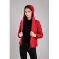 thumbnail image 1 of Les Vestes à Capuche Légères pour Femmes Sont Confortables à Porter (Rouge, XL), 1 of 5