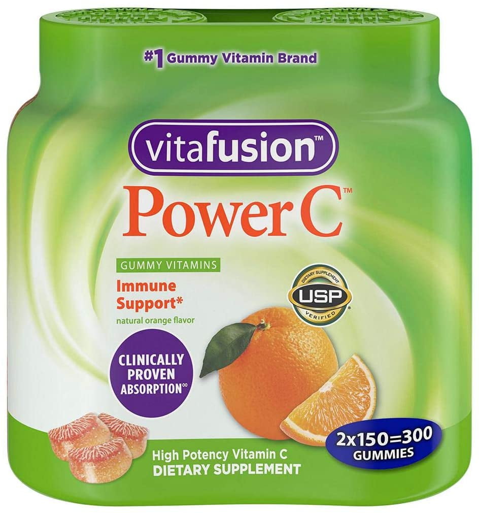 Vitafusion Power C, Gummy Vitamins Immune Suport, Made in the USA. 150