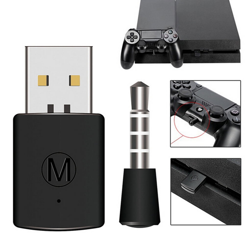Bluetooth Receiver Bluetooth Adapter Wireless Headset with Mic BT 4.0 Dongle USB Adapter USB Dongle for PS4 Black - Walmart.com