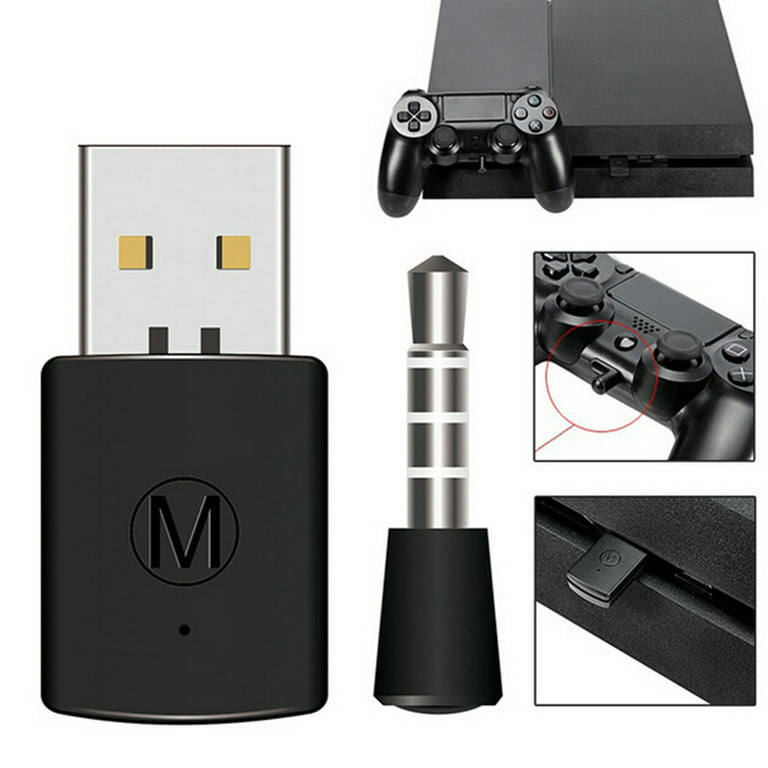 Bluetooth Receiver Bluetooth Adapter Wireless Headset Headphone Adapter with Mic BT Dongle USB Adapter USB Dongle for PS4 Black - Walmart.com