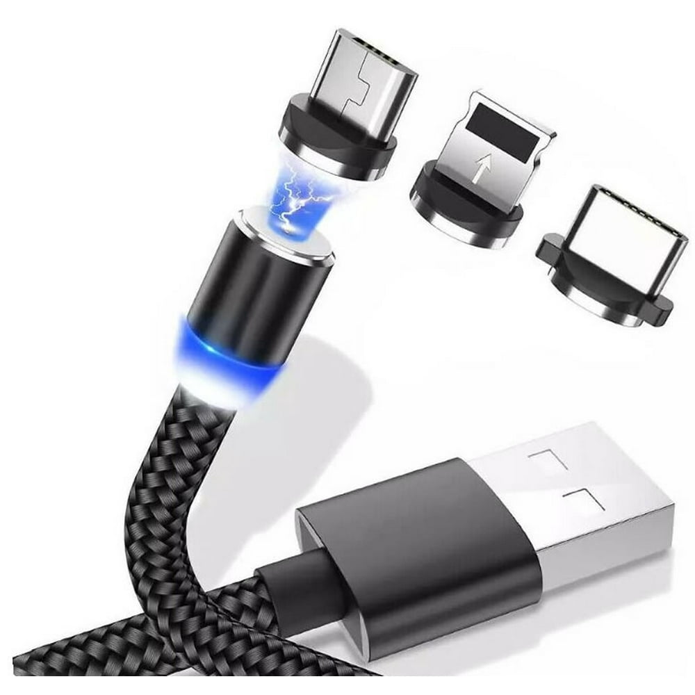 Weststone Charging Cable, USB Fast Charging Cord with LED Light, 3 in 1 Compatible