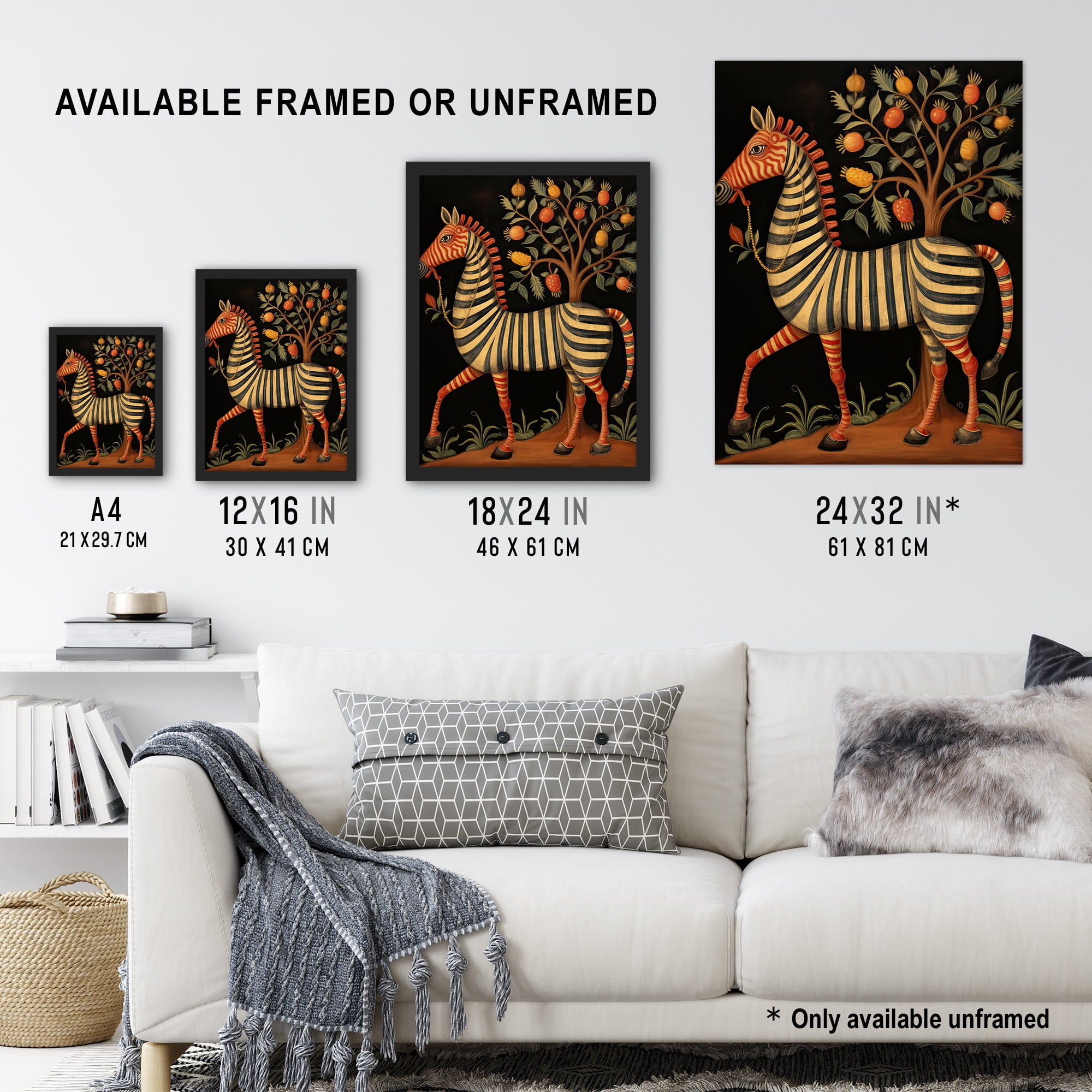 Pop Art Zebra Wall Mural – Wallmonkeys