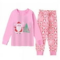 thumbnail image 1 of Conjunto de ropa navideña para niños y niñas, pijamas de manga larga para bebés y niñas, camisetas y pantalones, 2 uds., ropa de casa, 1 of 4