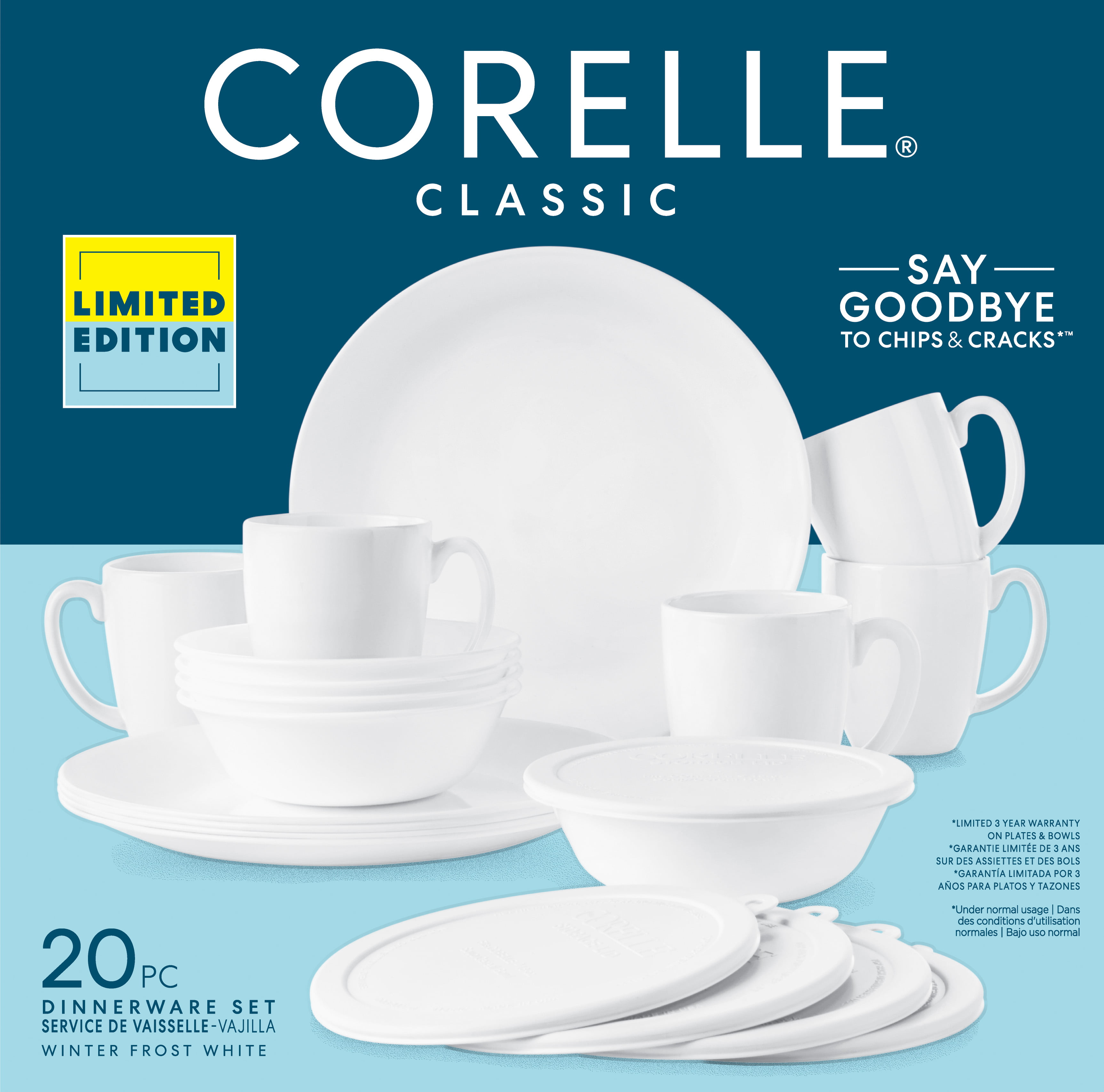 Corelle City Block 20 pc Dinnerware Set W/ Luncheon Plates Corelle